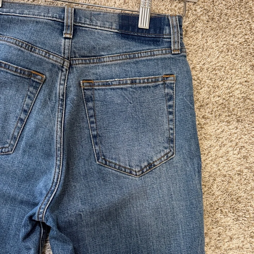 Abercrombie & Fitch Blue Distressed Straight Leg Jeans - Picture 12 of 15